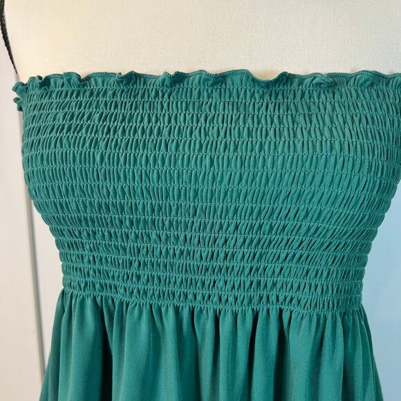 BCBG Maxazaria Women’s Green Strapless Blouse Size M/L - Picture 3 of 4